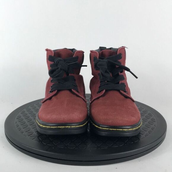 Dr. Martens Maelly Red Canvas Ankle Bouts Women’s Size 6 - Picture 2 of 12